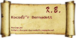 Kocsár Bernadett névjegykártya